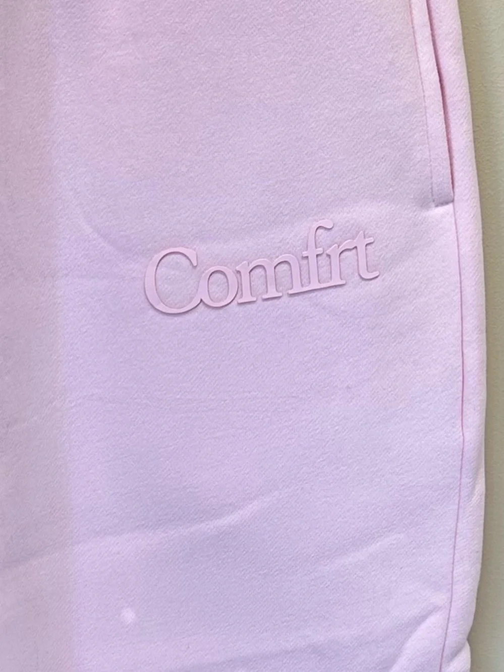Comfort Minimalist Pale Pink Oversized Small Joggers - Discontinued Color - Picture 4 of 7